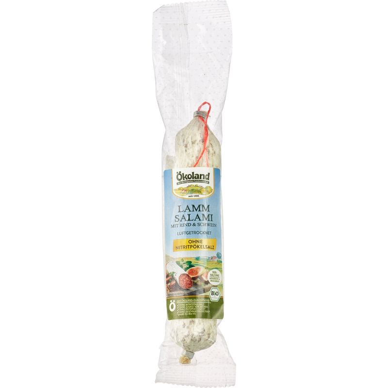 ÖKOLAND Lammsalami mit Rind & Schwein, luftgetrocknet, edelschimmelgereift - Produktbild