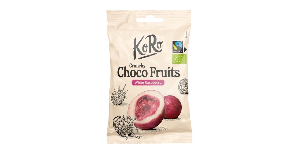 KoRo Handels GmbH Bio Crunchy Fairtrade Choco Fruits - White Raspberry ...