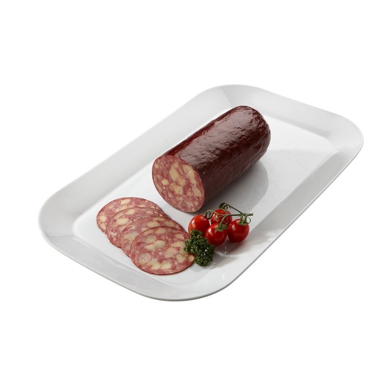 Metzgerei Huber  Bio Produkte Original Kitzbüheler BIO Käsewurst 80 g E geschnitten - Produktbild