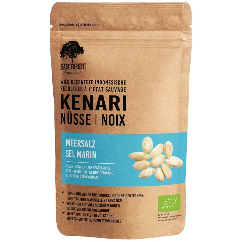 East Forest Kenari  Bio East Forest Kenari Nüsse Meersalz, 80g - Produktbild