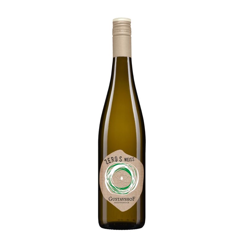 Gustavshof Gustavshof Zero S weiß - ungeschwefelt, histamingeprüft. biologisch-dynamisch erzeugt, Histamingehalt unter der Nachweisgrenze von 0,25 mg/l.  Fruchtig trockenes Rotweincuvée. - Produktbild