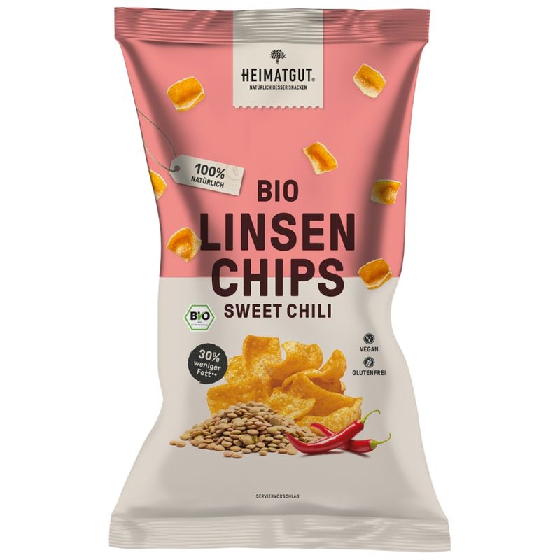 Heimatgut Heimatgut BIO Linsen Chips Sweet Chili - Produktbild