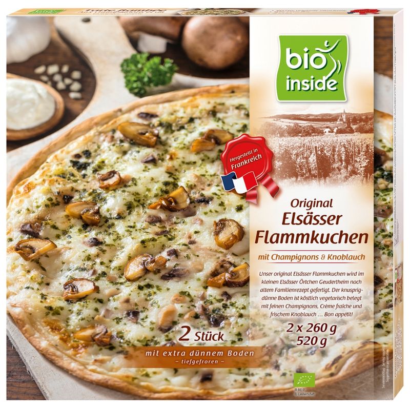 bio inside Original Elsässer Flammkuchen Champignon & Knoblauch - Produktbild