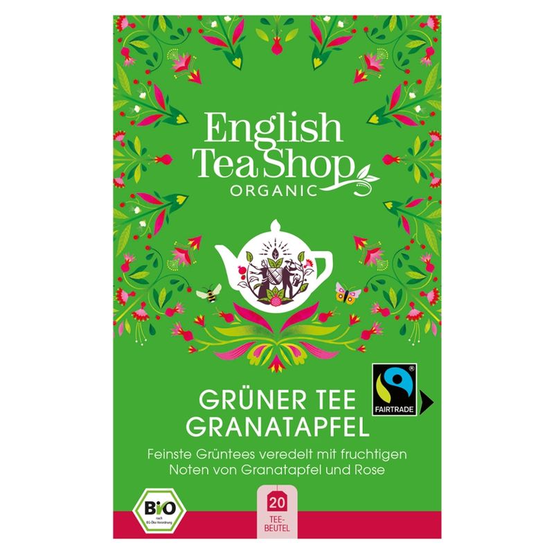English Tea Shop English Tea Shop - Grüner Tee Granatapfel,  BIO Fairtrade, 20 Teebeutel - Produktbild