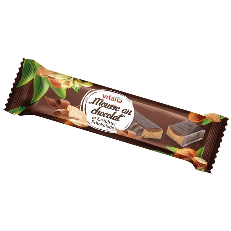 vitana Gesunde Ernährung Bio-Mousse au chocolat-Riegel mit Zartbitter-Schokolade überzogen - Produktbild