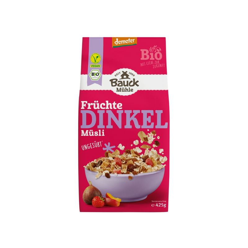 Bauck Mühle Dinkel Müsli Früchte Demeter - Produktbild