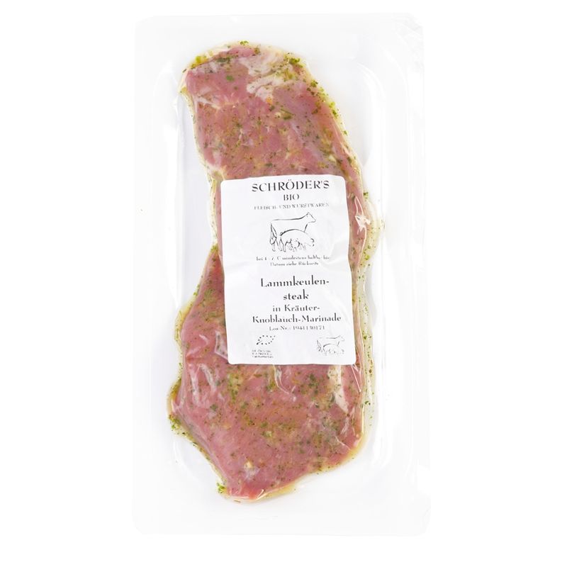 Schröder's Bio Fleisch- und Wurstwaren Lammkeulensteak Kräuter-Knoblauch 250 g - Produktbild