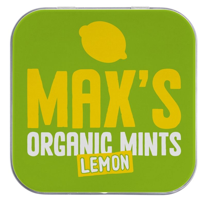 Max's Organic Mints Max's Organic Lemon Mints 35 gram tins - Produktbild