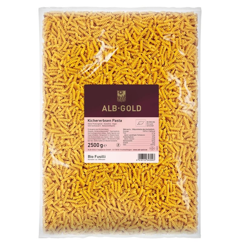 ALB-GOLD ALB-GOLD Bio Kichererbsen Fusilli 4x2,5kg - Produktbild