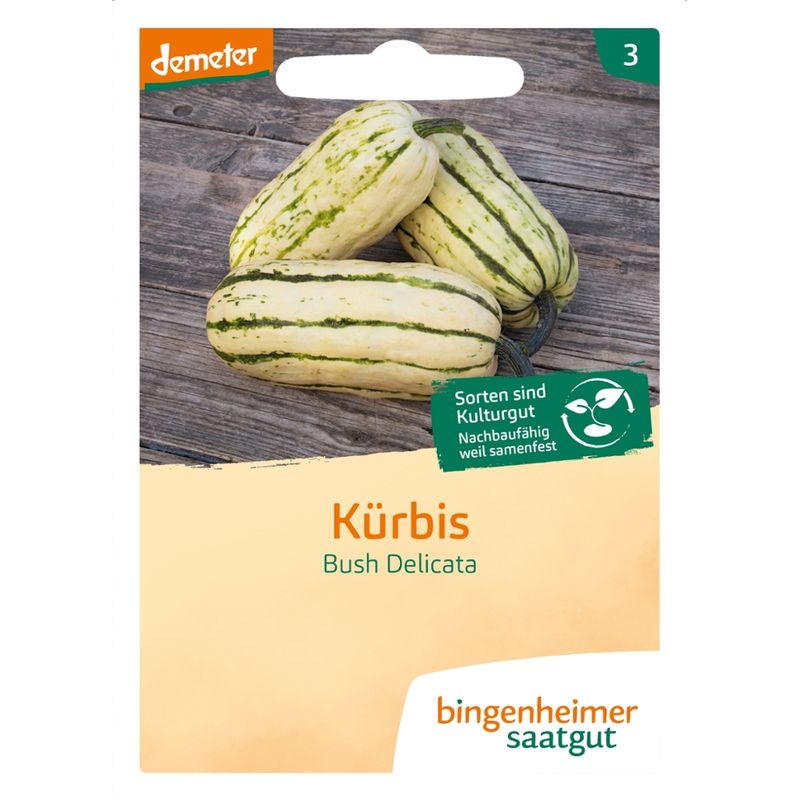 Bingenheimer Saatgut Bush Delicata - Kürbis (Saatgut) - Produktbild