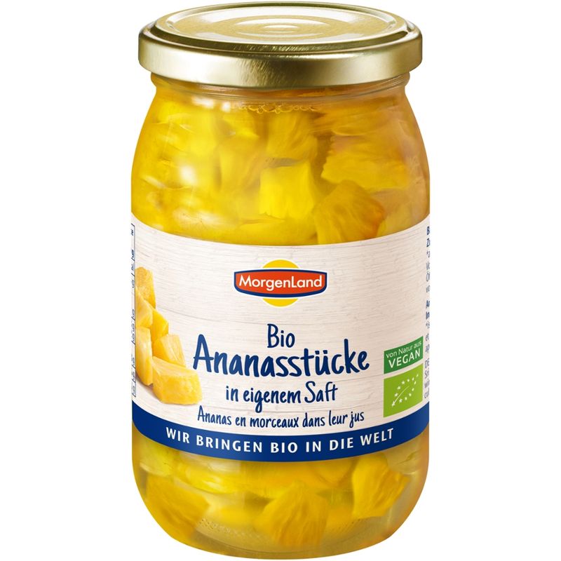 MorgenLand Bio Ananasstücke in eigenem Saft - Produktbild