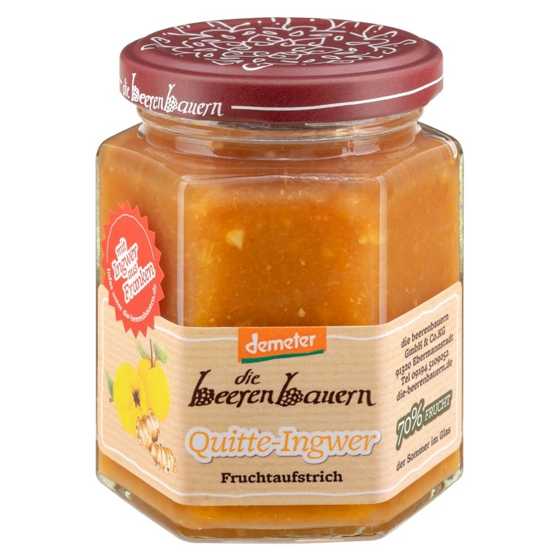 die beerenbauern Quitte-Ingwer Fruchtaufstrich - Produktbild