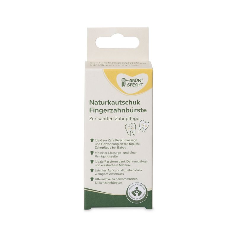 GRÜNSPECHT Naturprodukte Naturkautschuk Fingerzahnbürste - Produktbild