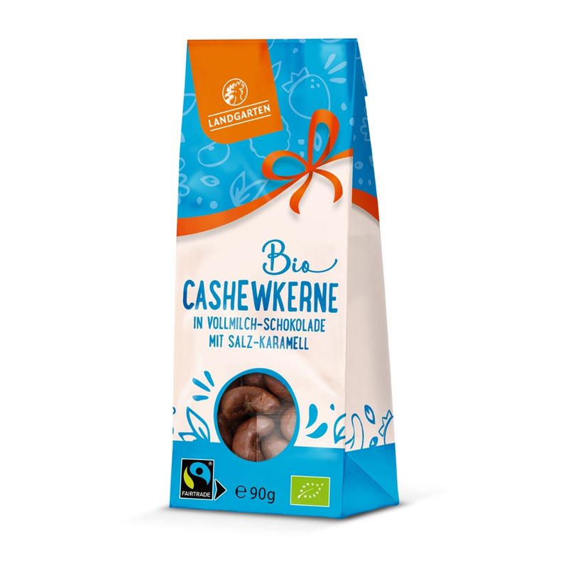Landgarten Bio Cashew Vollmilch Salz Karamell 90g - Produktbild