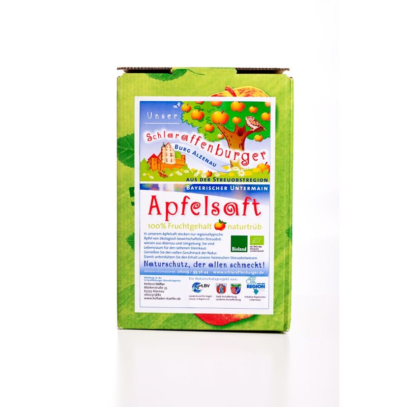 Schlaraffenburger Apfelsaft, bag-in-box, Schlaraffenburger, Bioland - Produktbild