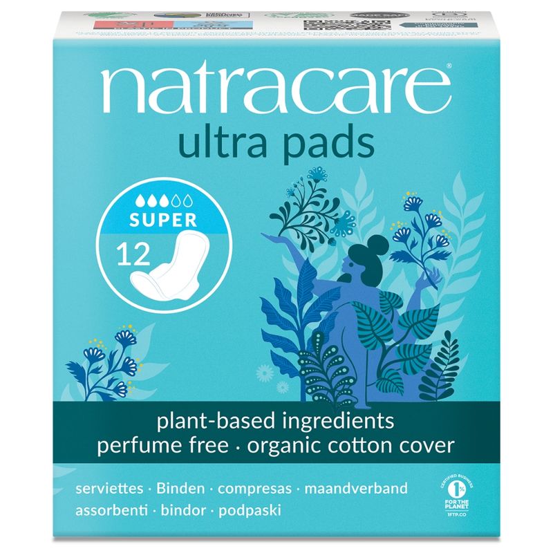 Natracare Binde Ultra Super mit Flügeln 12 St - Produktbild