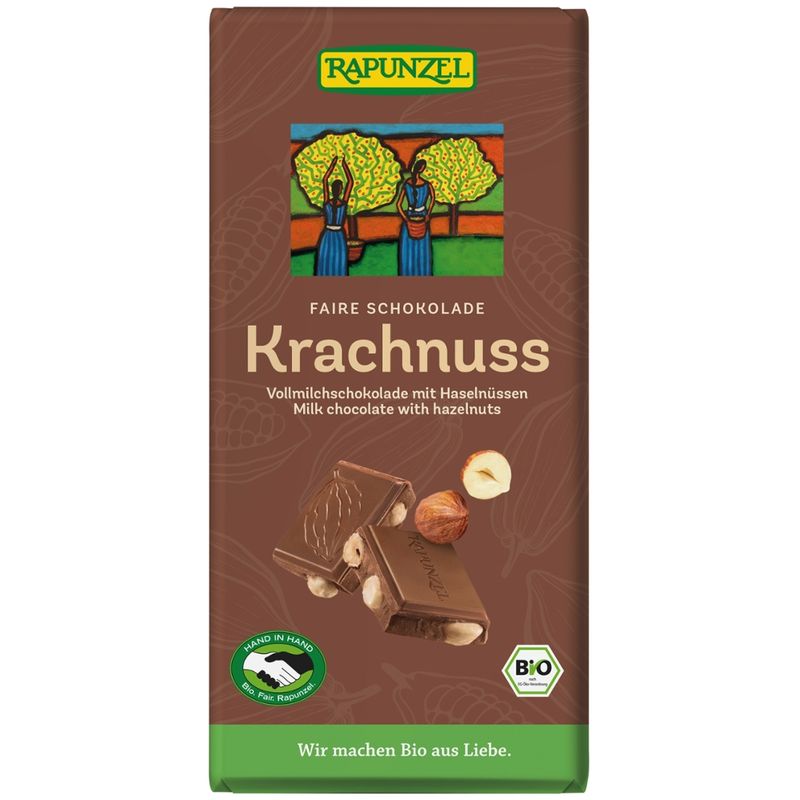Rapunzel Vollmilch Schokolade Krachnuss HIH - Produktbild
