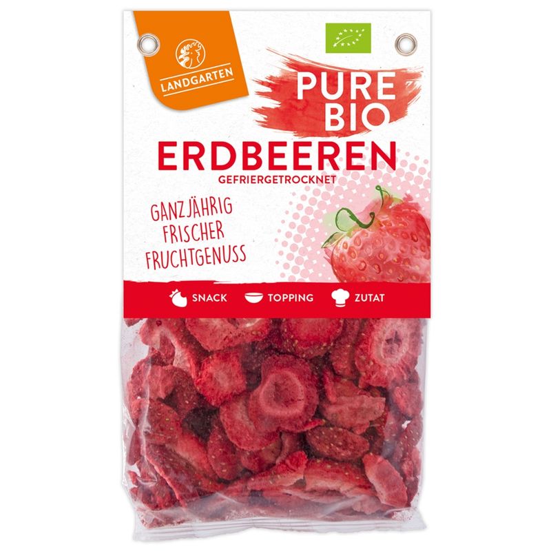 Landgarten Bio Erdbeeren gefriergetrocknet 20g - Produktbild