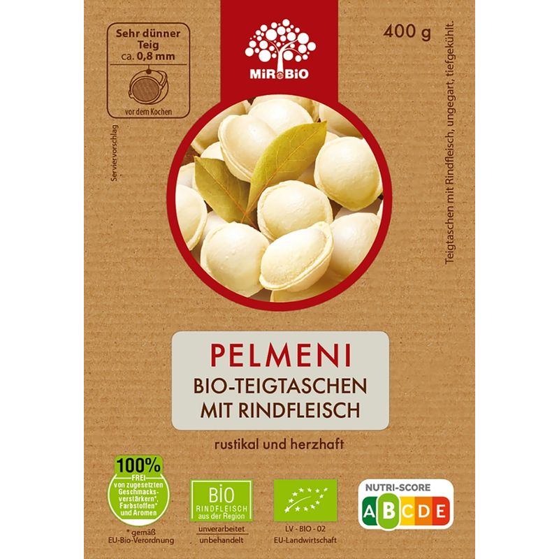 MIR Bio Pelmeni Bio-Teigtaschen mit Rindfleisch - Produktbild