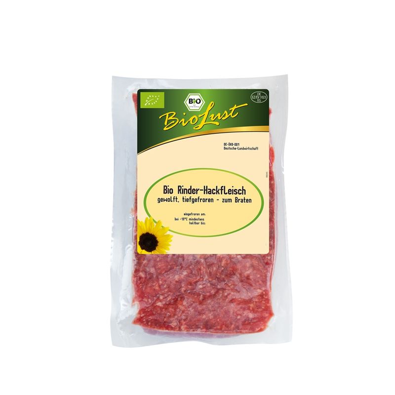 Biolust Bio Rinder-Hackfleisch, tiefgefroren 250g - Produktbild