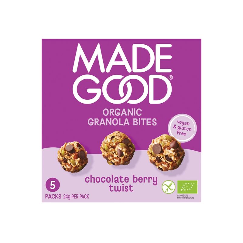 MadeGood MadeGood Bio Bites Chocolate Berry Twist 5x24g (5 Tütchen x 24g) 120g - Produktbild