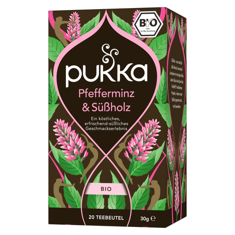 Pukka Pukka Bio-Kräutertee Pfefferminz & Süßholz, 20 Teebeutel - Produktbild