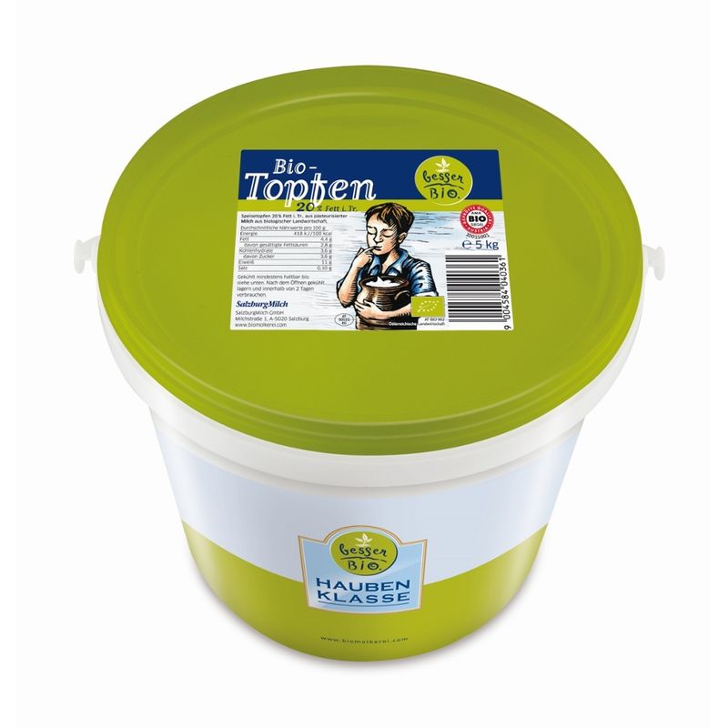 besser Bio. besser Bio- Bio-Topfen 20% Fett i.Tr., 5kg Haubenklasse - Produktbild