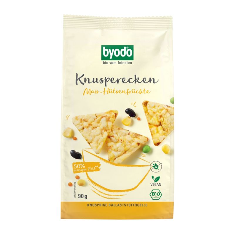 Byodo Byodo Corn Crisps with Legumes, 90g - Produktbild
