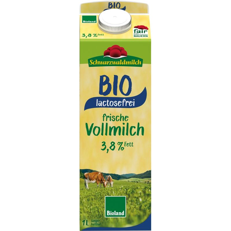 Schwarzwaldmilch BIO SWM BIO lact.frei Frischmilch 3,8% 10x1L PG - Produktbild