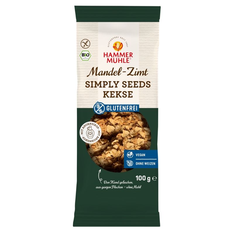 Hammermühle Bio Simply Seeds Kekse Mandel-Zimt gf - Produktbild