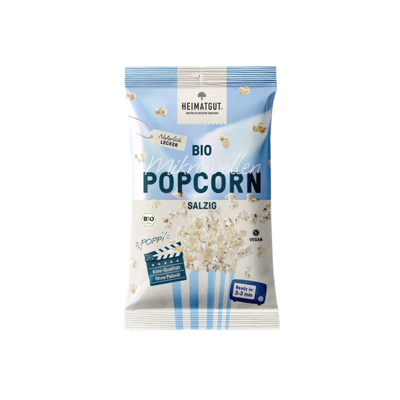 Heimatgut Bio Mikrowellen-Popcorn Salzig 90g - Produktbild