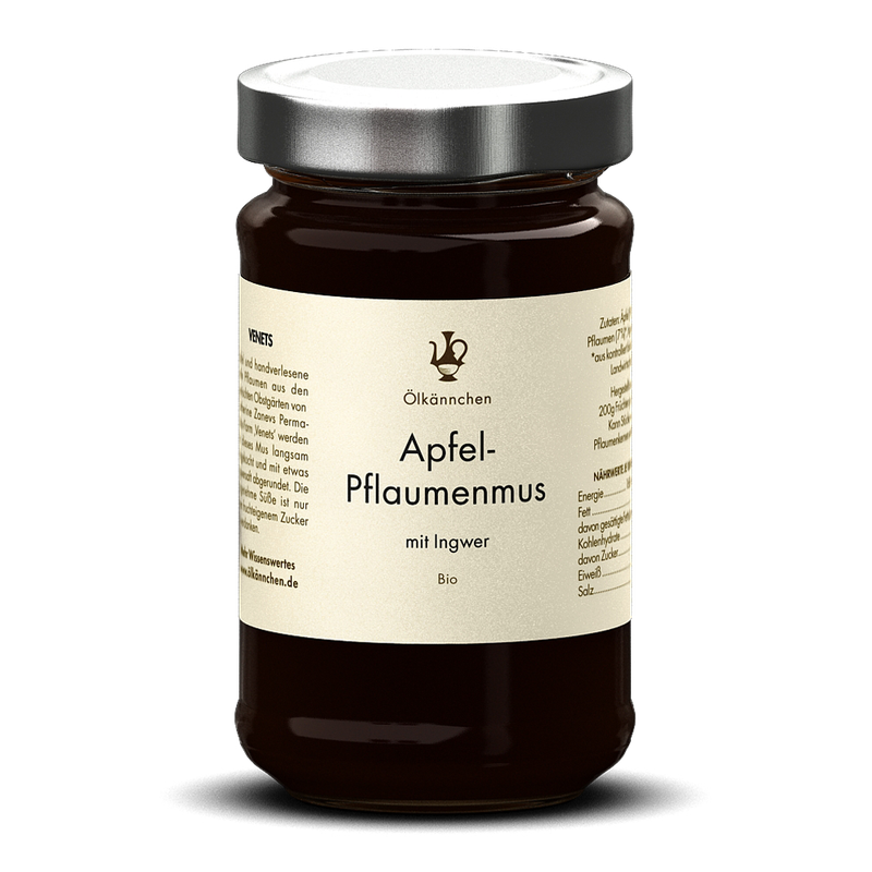 Ölkännchen Ölkännchen Apfel-Pflaumenmus mit Ingwer, 100% Frucht, Todorovo, BG 230g - Produktbild