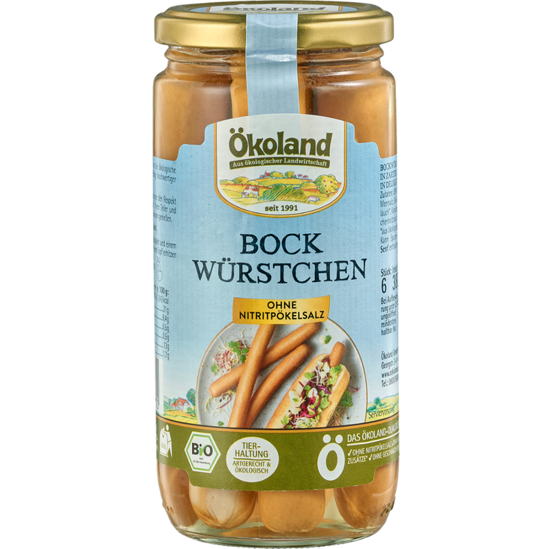 ÖKOLAND Bockwürstchen in zarter Eigenhaut in Delikatess-Qualität - Produktbild