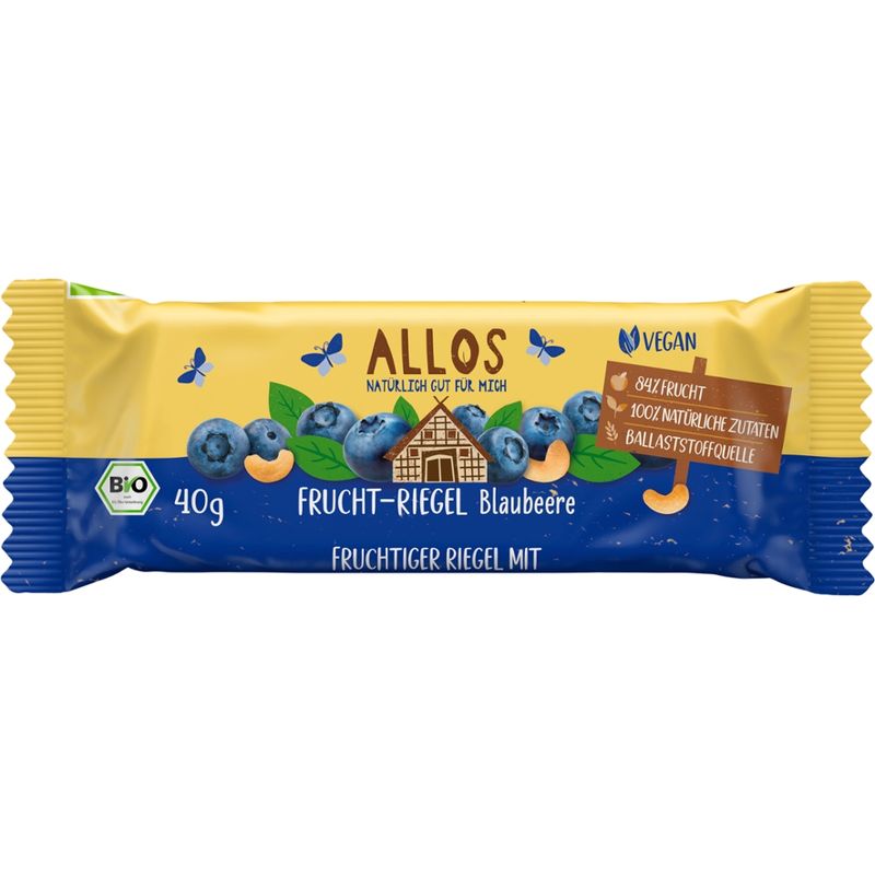 Allos Frucht-Riegel Blaubeere - Produktbild