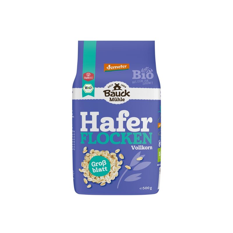 Bauck Mühle Haferflocken Großblatt Demeter - Produktbild