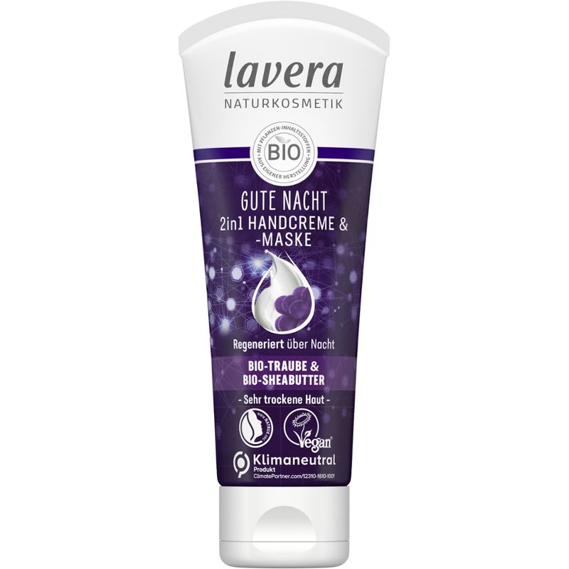 lavera Gute Nacht 2in1 Handcreme & Handmaske - Produktbild