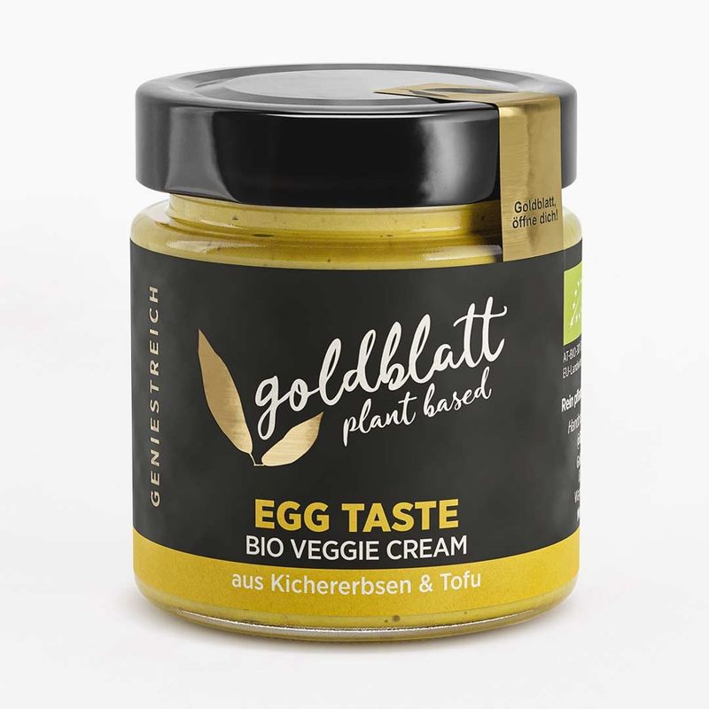 Goldblatt Goldblatt Bio Egg Taste – Vegane Bio-Creme mit Ei-Geschmack aus Kichererbsen & Tofu-Stückchen - Produktbild