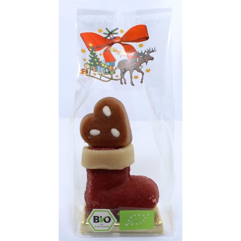 Funsch Marzipan BIO Stiefel mit Lebkuchenherz - Produktbild