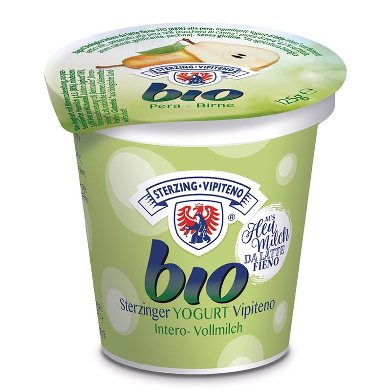 Joghurt Sterzing BIO Bio Vollmilchjoghurt aus Heumilch G.T.S. - 125g - Birne - Produktbild