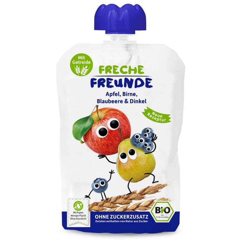 Freche Freunde Freche Freunde "Apfel, Birne, Blaubeere & Dinkel" BIO - Produktbild