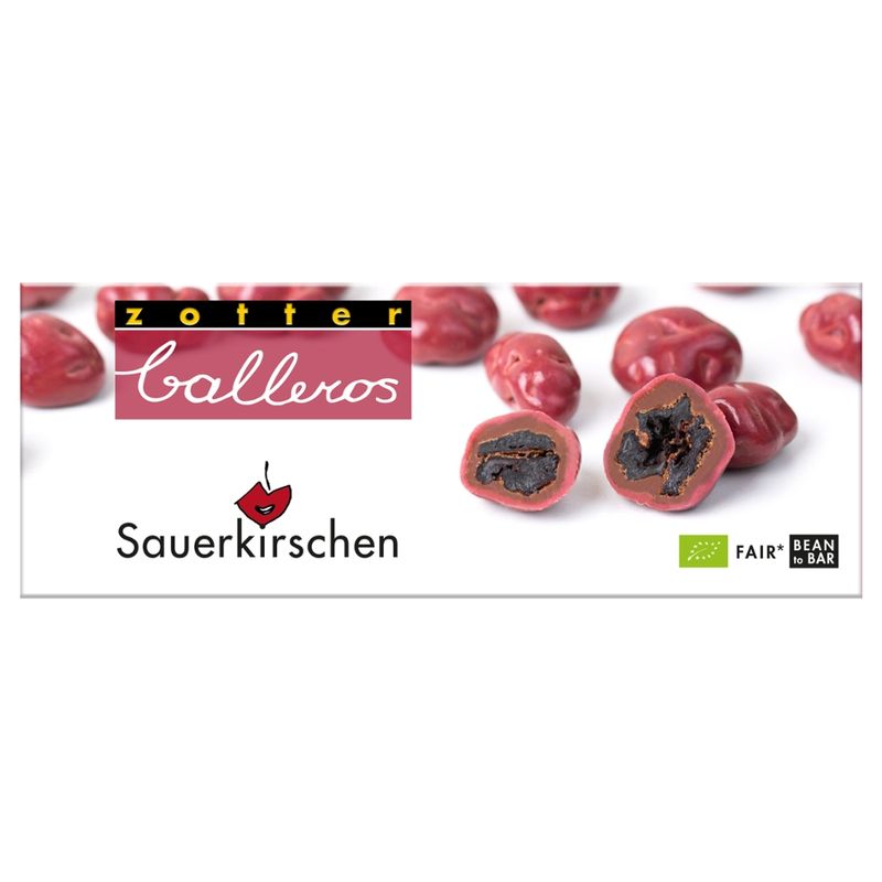 Zotter Schokolade Balleros "Sauerkirschen" - Produktbild