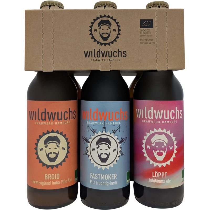 Wildwuchs Brauwerk Hamburg Wechselnde Biere im 6er Pappkarton - Produktbild