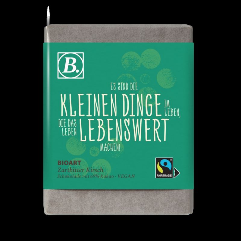 BioArt AG B. Schokolade Es sind die kleinen Dinge im Leben... 70g bio, FT-Cert - Produktbild