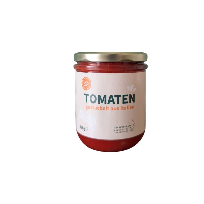 ALLERLIEBE ALLERLIEBE Bio Tomaten gestückelt aus Italien im Glas 420g - Produktbild