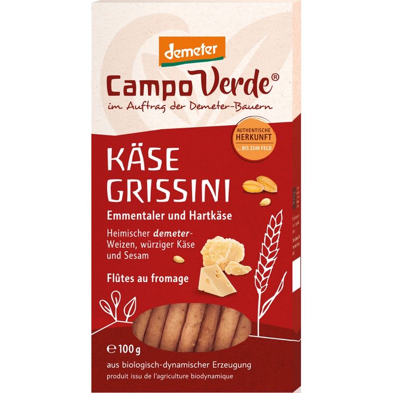 Campo Verde CV demeter Käse Grissini 100g - Produktbild
