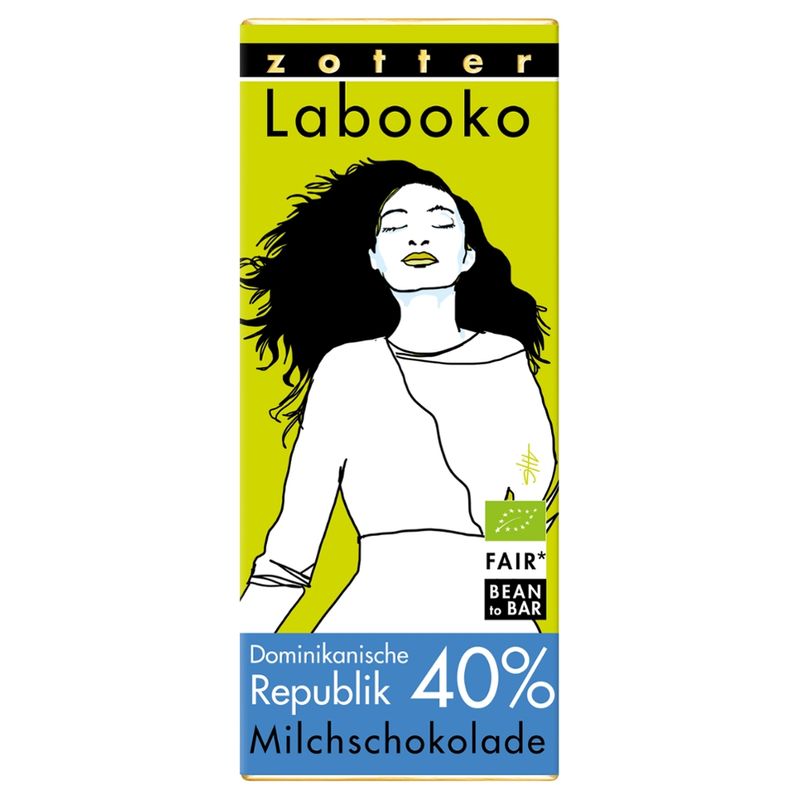 Zotter Schokolade Labooko - 40% Milchschoko Dominikanische Republik - Produktbild