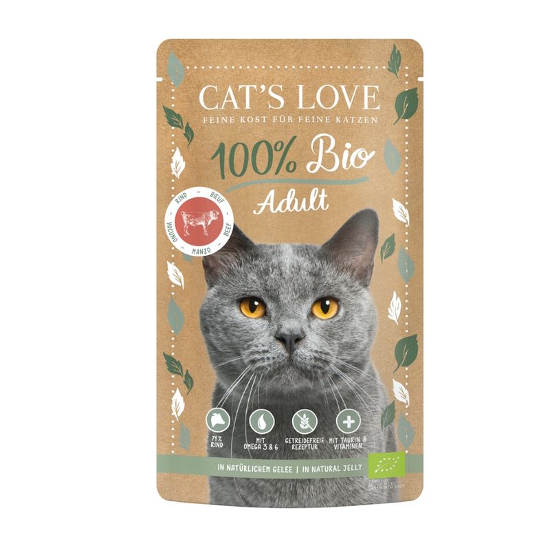 CAT'S LOVE CAT'S LOVE Adult BIO Rind 100g - Produktbild