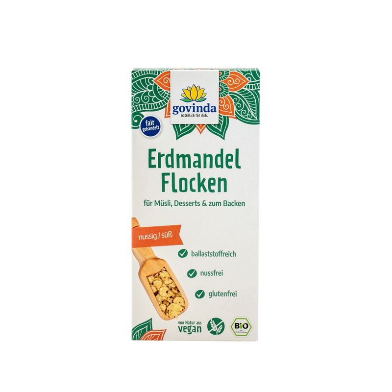 Govinda Erdmandel Flocken für Müsli, Desserts & zum Backen - Produktbild