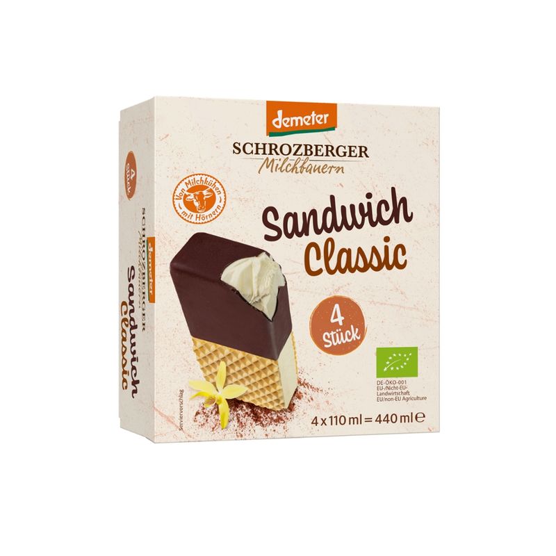 Schrozberger Milchbauern Dem. Sandwich Eis  Classic Multipack 440ml - Produktbild