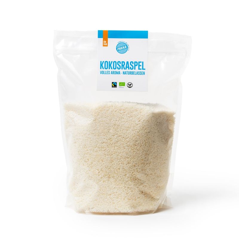 Pakka Kokosraspeln, Bio und Fairtrade, 1kg - Produktbild